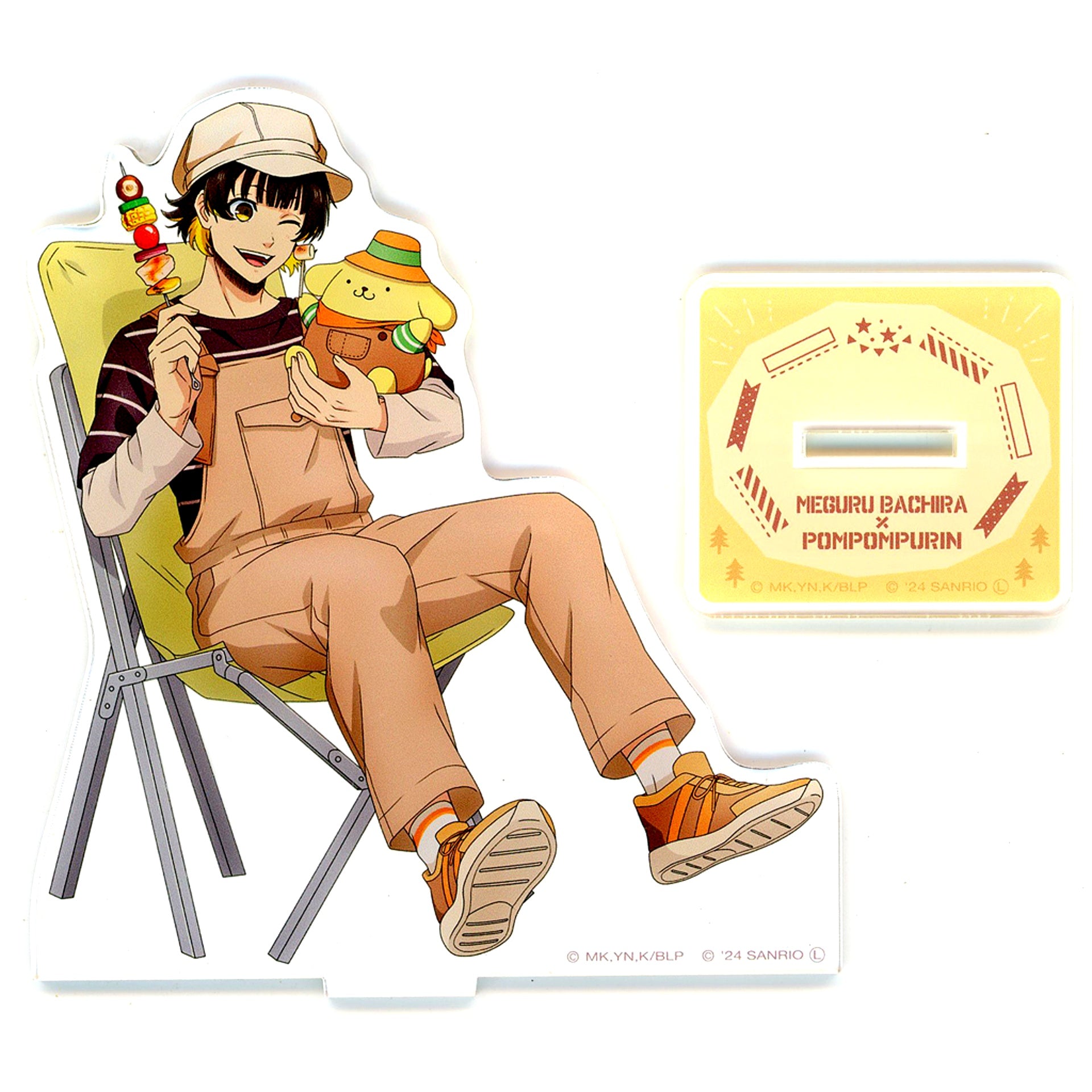 Meguru Bachira and Pompompurin Acrylic Stand Camp Theme BLUELOCK x Sanrio Characters [USED]