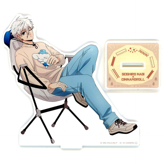 Seishiro Nagi and Cinnamoroll Acrylic Stand Camp Theme BLUELOCK x Sanrio Characters [USED]