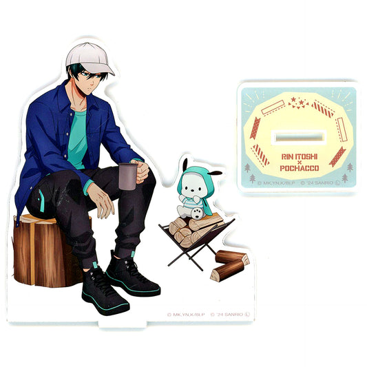 Rin Itoshi and Pochacco Acrylic Stand Camp Theme BLUELOCK x Sanrio Characters [USED]