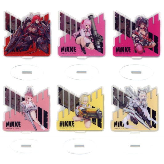 Goddess of Victory: Nikke Nihilister & Others All 6 Types Set Ichiban Kuji Chapter 3 Double-Sided Battle Acrylic Stand TWO Prize J Acrylic Stands [USED]