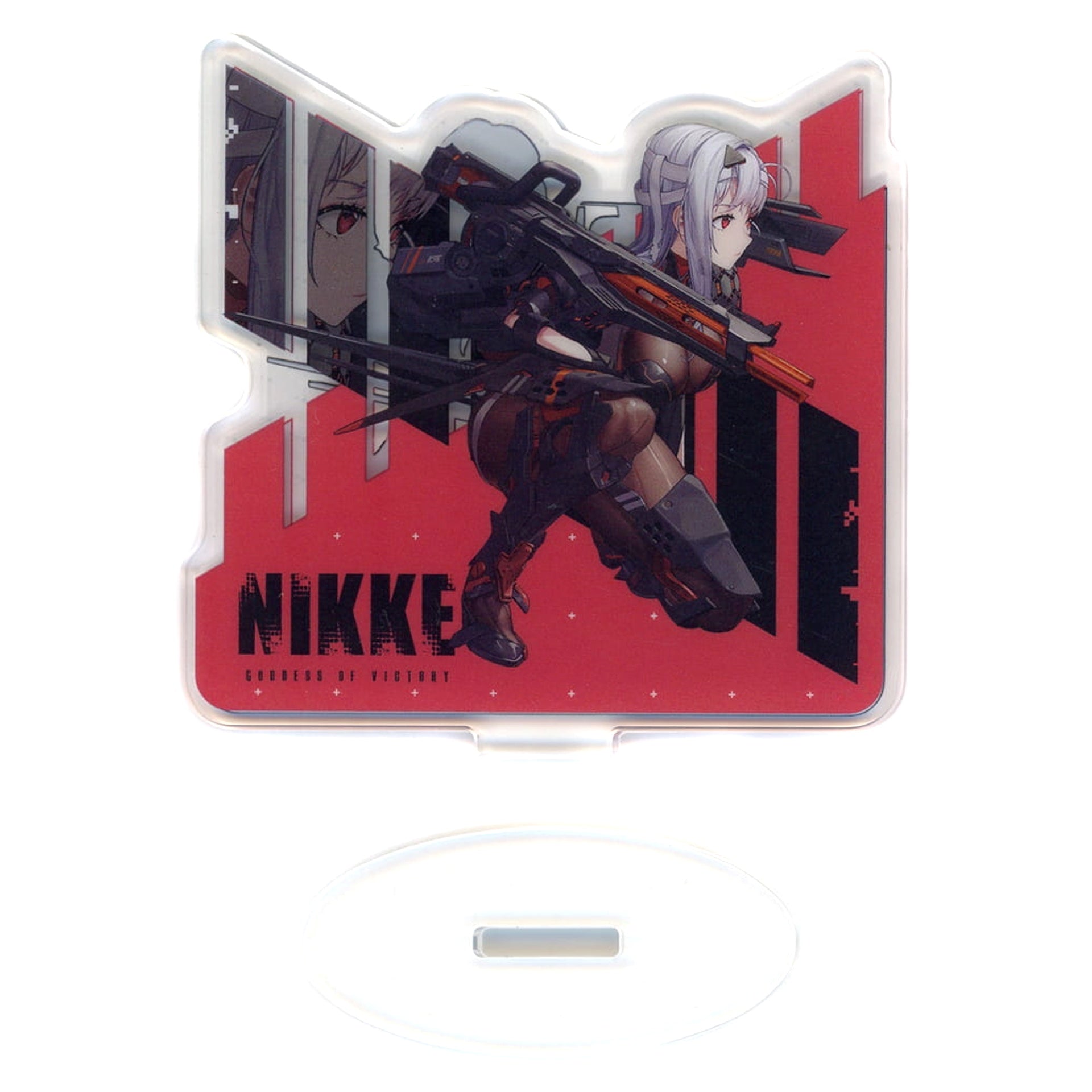 Goddess of Victory: Nikke Modernia Ichiban Kuji Chapter 3 Double-Sided Battle Acrylic Stand THREE Prize K Acrylic Stands [USED]