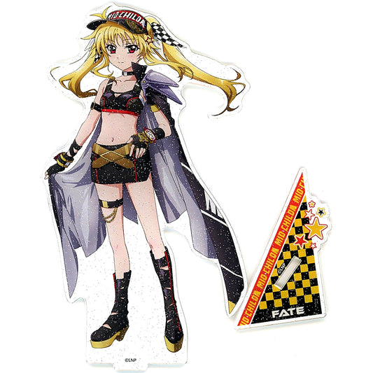 Fate T. Harlaown Big Glitter Acrylic Stand Illustration Magical Girl Lyrical Nanoha Series [USED]