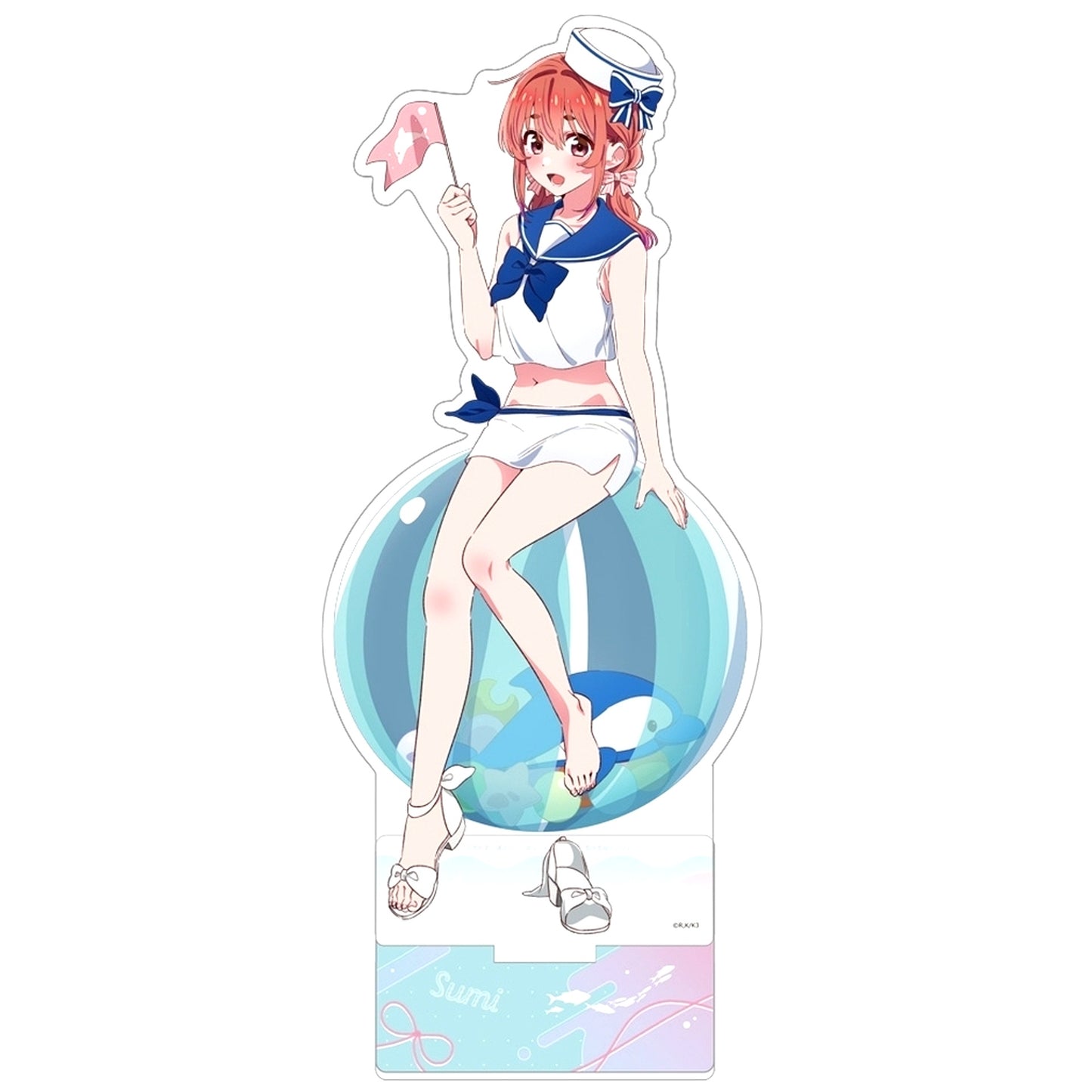 Sumi Sakurasawa Rent-a-Girlfriend Marine Sailor Swimsuit Illustration Oversized Acrylic Stand [USED]