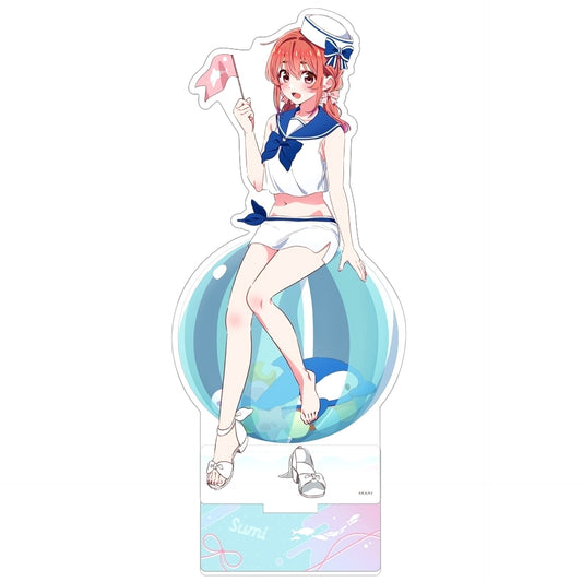 Sumi Sakurasawa Rent-a-Girlfriend Marine Sailor Swimsuit Illustration Oversized Acrylic Stand [USED]