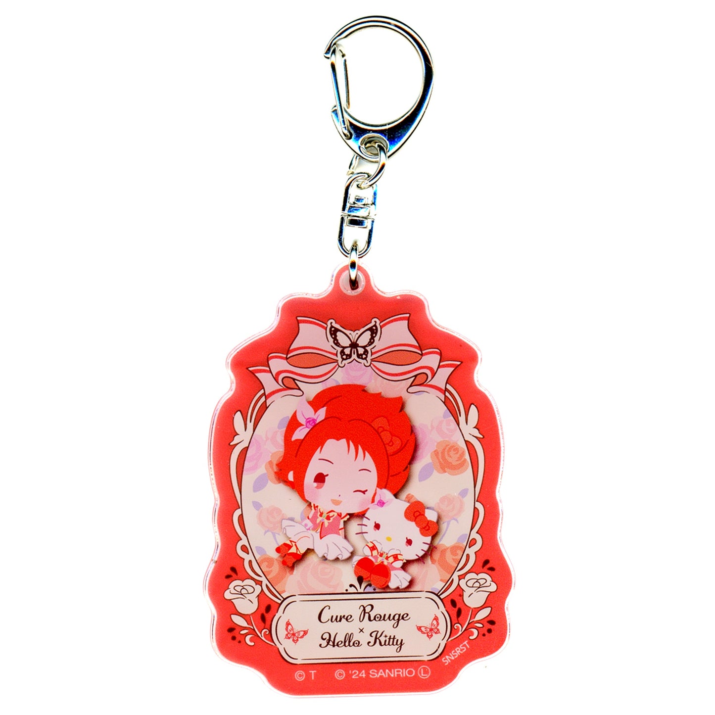 Cure Rouge x Hello Kitty Top Ribbon Yes! PreCure 5 GoGo! x Sanrio Characters Acrylic Keychain Collection [USED]
