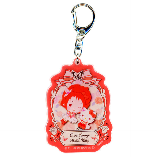 Cure Rouge x Hello Kitty Top Ribbon Yes! PreCure 5 GoGo! x Sanrio Characters Acrylic Keychain Collection [USED]