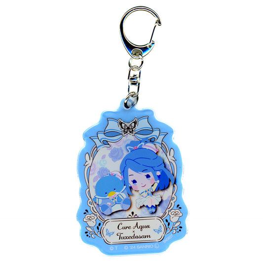 Cure Aqua x Tuxedosam Top Ribbon Yes! Precure 5 GoGo! x Sanrio Characters Acrylic Keychain Collection [USED]