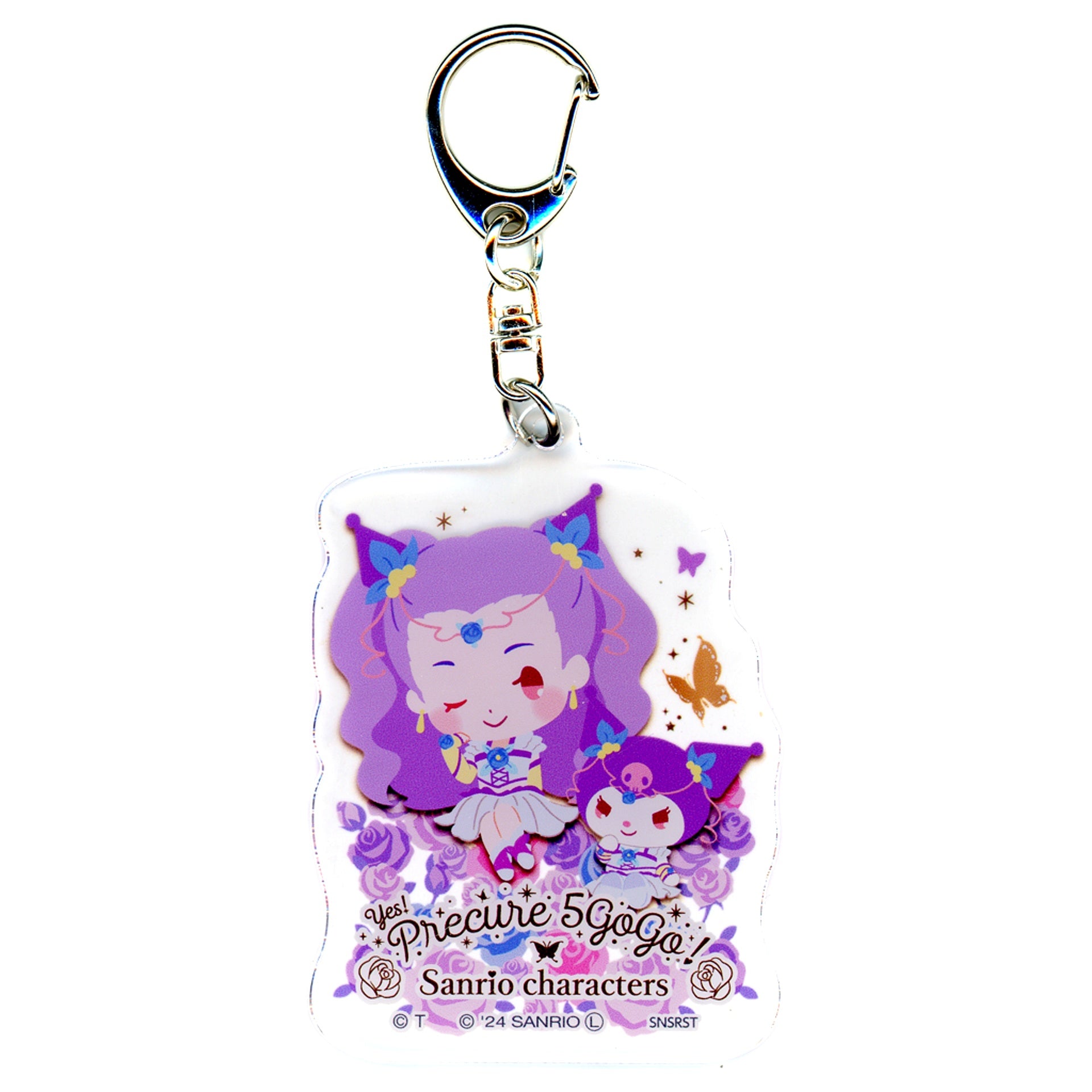 Milky Rose x Kuromi Yes! Precure 5 GoGo! x Sanrio Characters Acrylic Keychain Collection [USED]