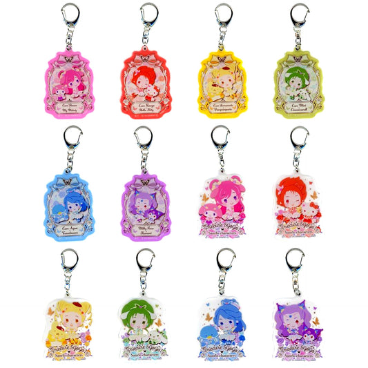 Set of 12 Yes! PreCure 5 GoGo! x Sanrio Characters Acrylic Keychain Collection [USED]
