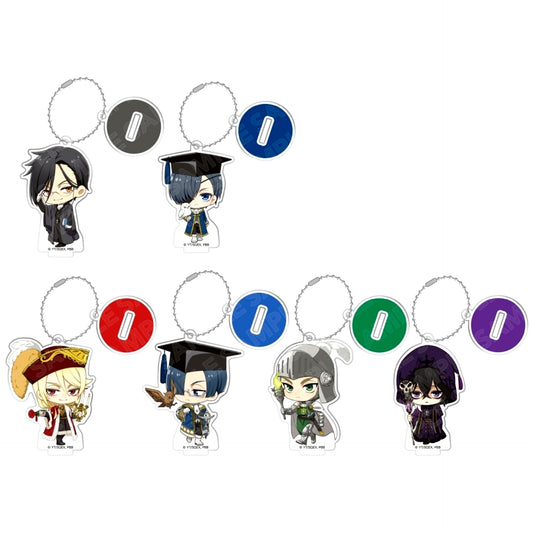 Set of 6 Chibi Acrylic Stand Figure with Ball Chain Black Butler: Public School Arc [USED]