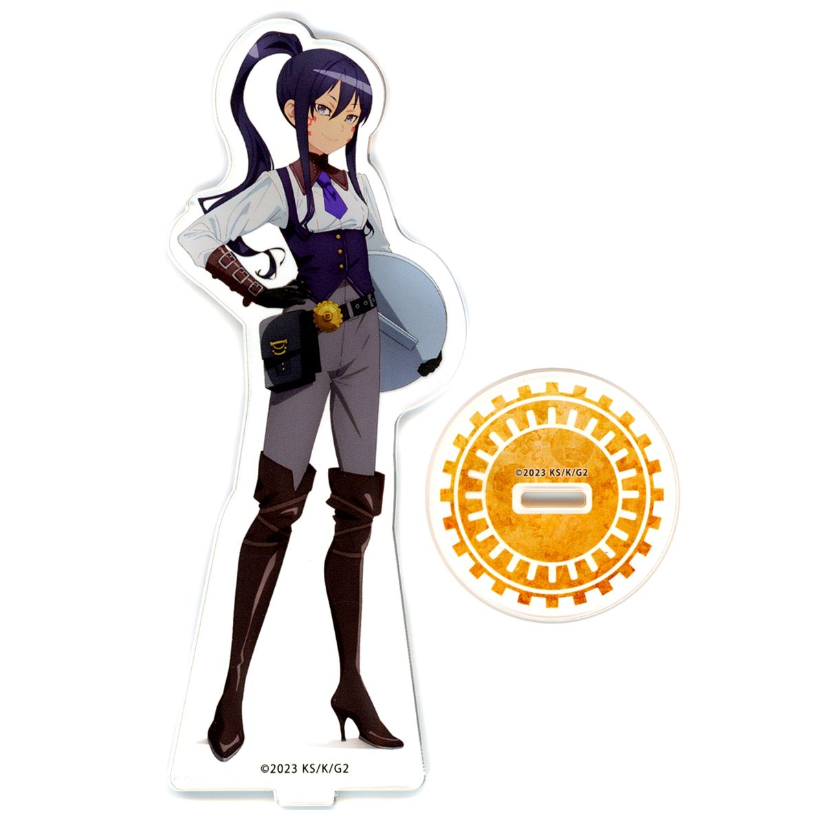 Elza Kanzaki Acrylic Figure Stand Sword Art Online Alternative: Gun Gale Online x Gun Gale Online II x Chugai Grace Cafe [USED]