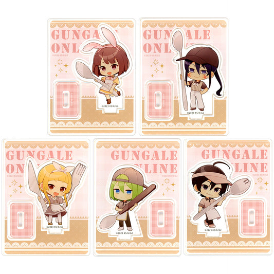 Set of 5 Sword Art Online Alternative Gun Gale Online II x Chugai Grace Cafe Trading Acrylic Stand [USED]
