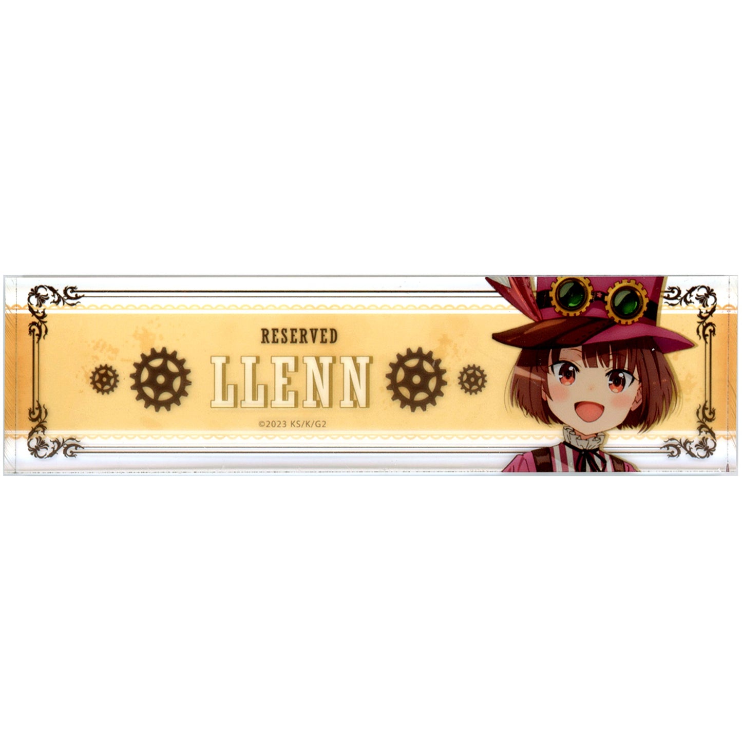 Llen Reserved Seat Style Desk Plate Sword Art Online Alternative Gun Gale Online II x Chugai Grace Cafe [USED]