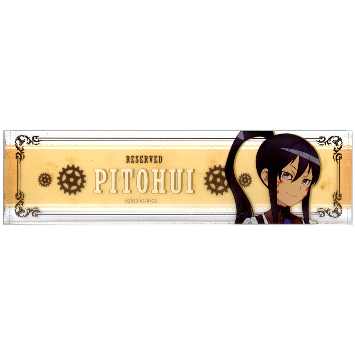 Elza Kanzaki Reserved Seat Desk Plate Sword Art Online Alternative: Gun Gale Online x Gun Gale Online II x Chugai Grace Cafe [USED]