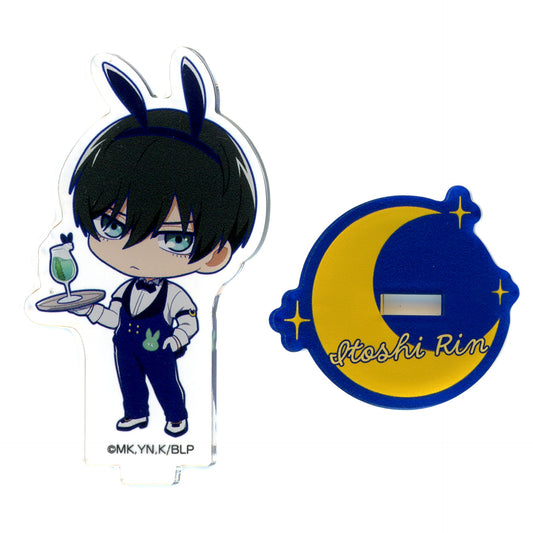 Rin Itoshi Chibi Character Acrylic Stand Blue Lock x mixx garden 2024 Moonlight Restaurant [USED]