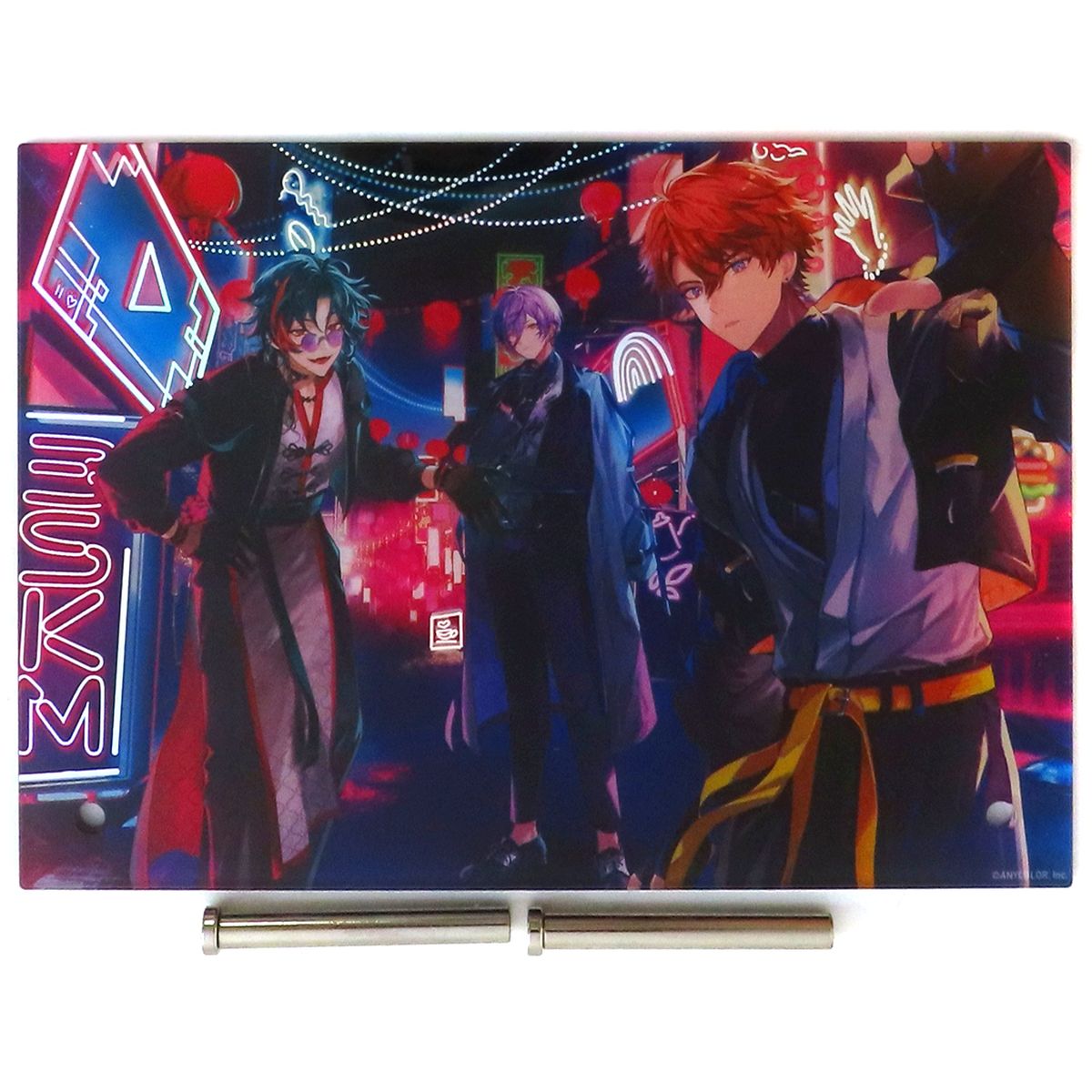3SKM Foil Stamped Acrylic Panel Virtual YouTuber Nijisanji 3SKM Half Anniversary [USED]