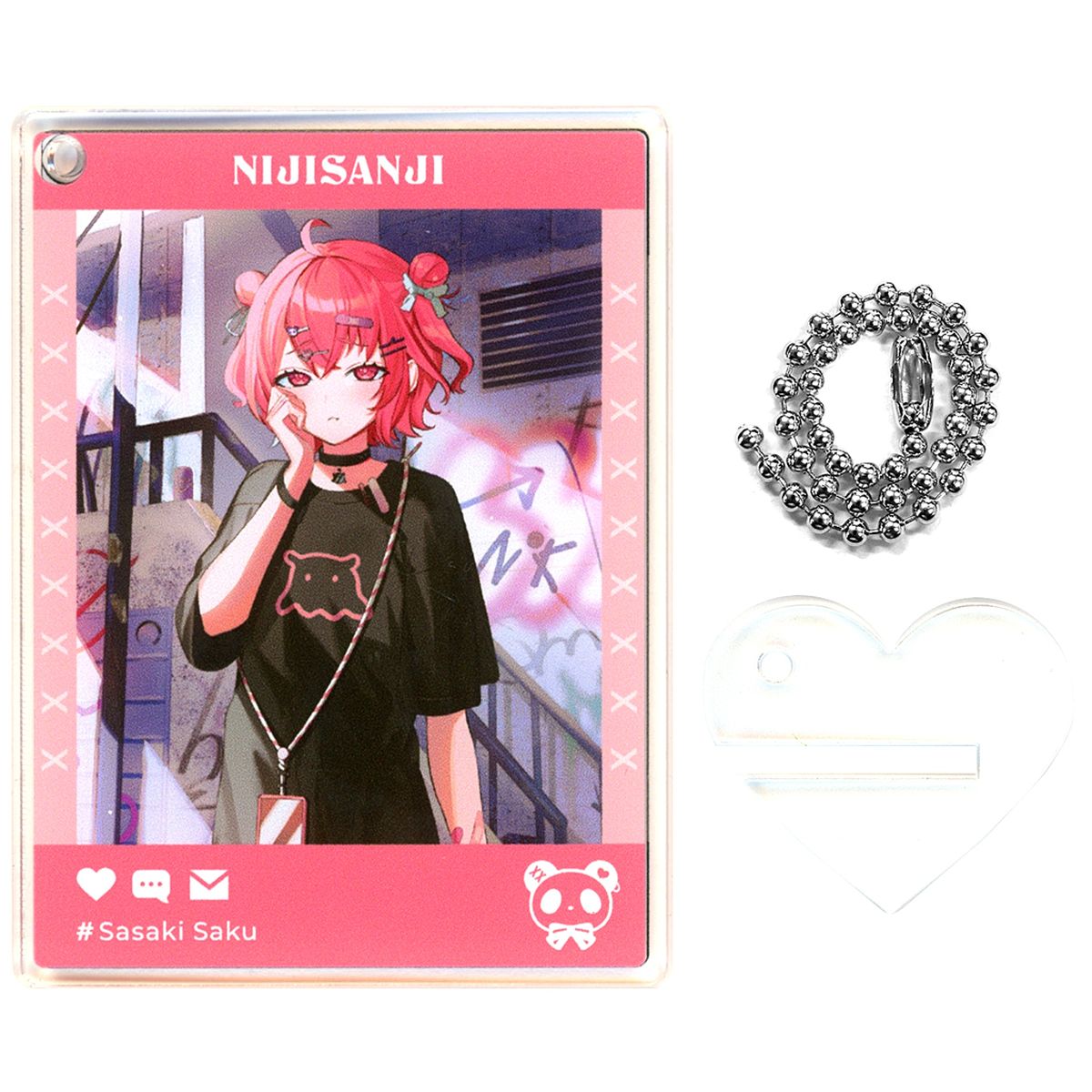Sasaki Saku Double-Sided Acrylic Keychain Stand Virtual YouTuber Nijisanji FANCY TOXIC [USED]