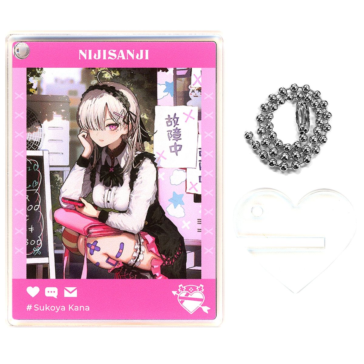 Sukoya Kana Double-sided Acrylic Keychain Stand Virtual YouTuber Nijisanji FANCY TOXIC [USED]