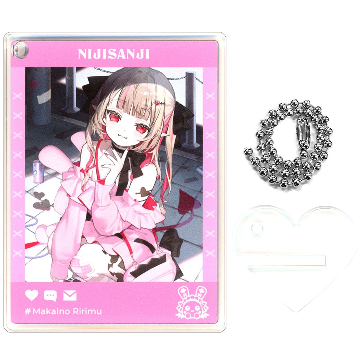 Makaino Ririmu Two-sided Acrylic Keychain Stand Virtual YouTuber Nijisanji FANCY TOXIC [USED]