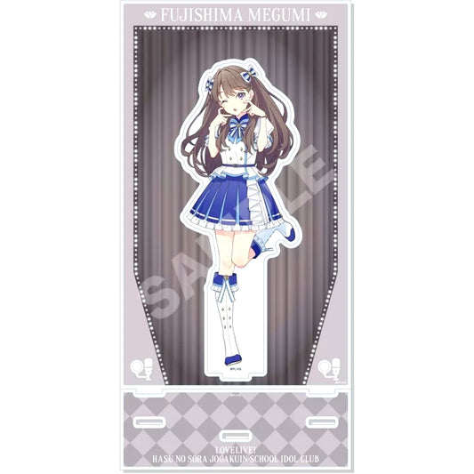Megumi Fujishima Love Live! Hasunosora Girls' High School Idol Club Acrylic Stand with Background POP UP STORE in Tokyo Character Street [USED]