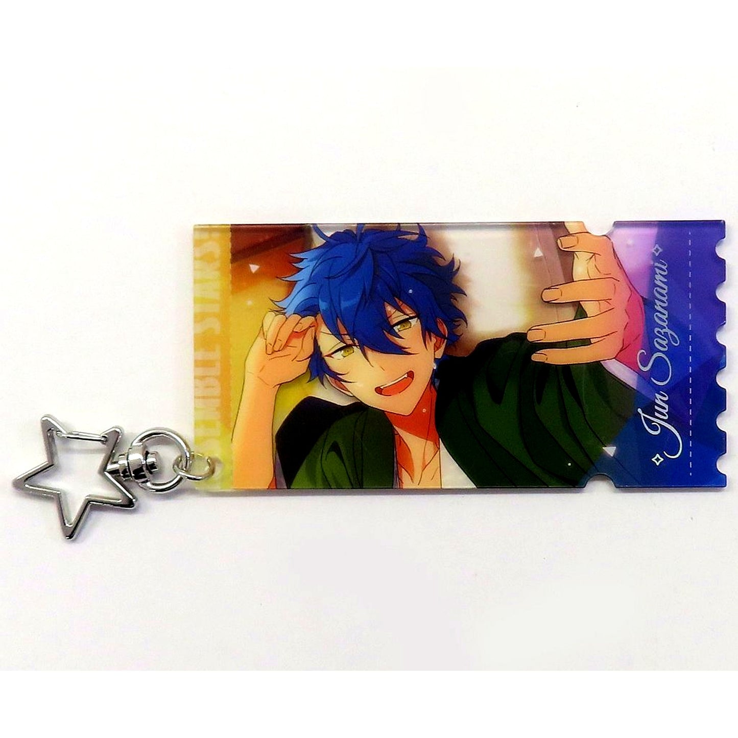 Jun Sazanami Ensemble Stars!! Seal Acrylic Keychain Group C China Limited [USED]