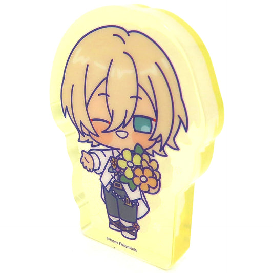 Eichi Tenshouin Ensemble Stars!! China Exclusive Blooming Flowers Soft Whisper Chibi Acrylic Block [USED]