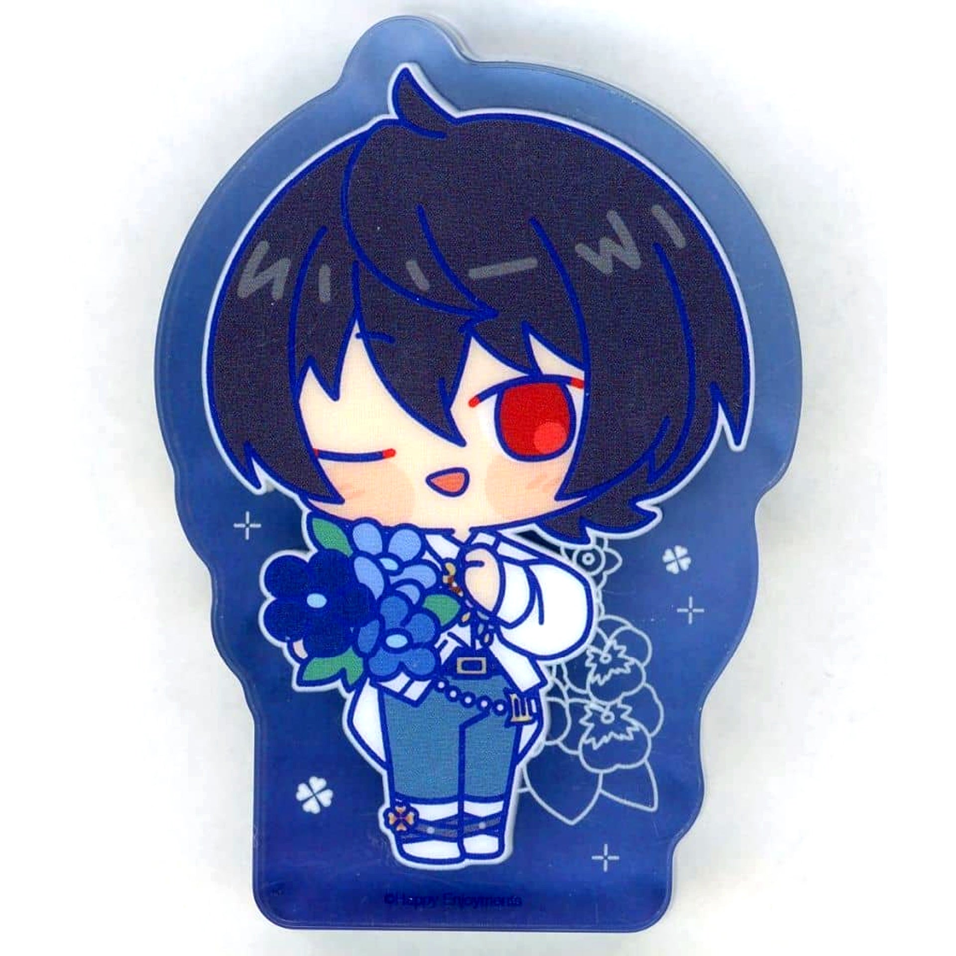 Ritsu Sakuma Ensemble Stars!! China Exclusive Blooming Flowers Soft Whisper Chibi Acrylic Block [USED]