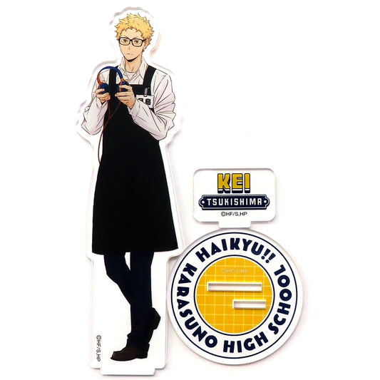 Kei Tsukishima BIG Acrylic Stand Haikyu!! The Movie The Dumpster Battle x TOWER RECORDS CAFE [USED]
