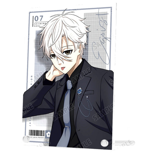 Seishiro Nagi Suit Model Ver. Illustration A5 Acrylic Panel Blue Lock [USED]