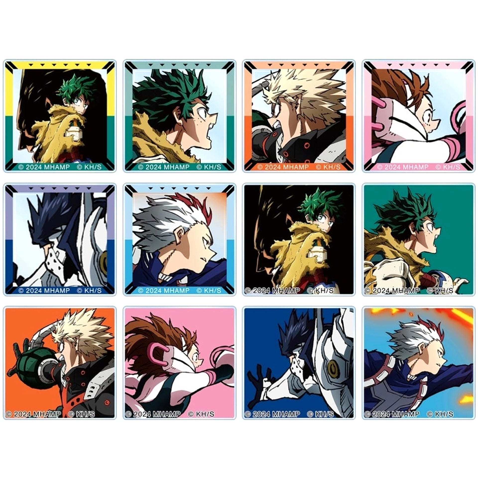 My Hero Academia: You're Next Izuku Midoriya & Others Trading Acrylic Tile All 12 Types Set Acrylic Item [USED]