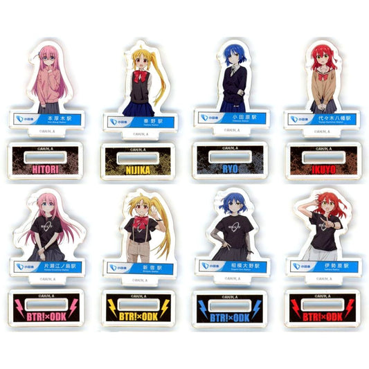 Set of 8 Upper Body Bocchi The Rock! Compilation Film x Odakyu Electric Railway Gacha Acrylic Stand [USED]