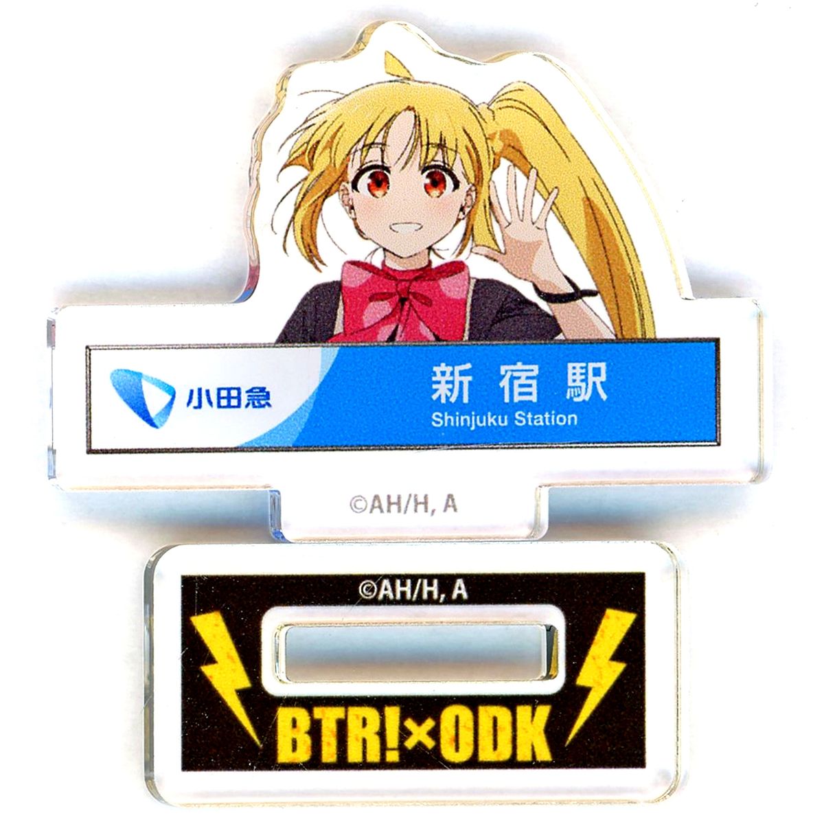 Nijika Ijichi T-shirt/Close-up Shinjuku Station Bocchi The Rock! BOCCHI THE ROCK! Compilation Film x Odakyu Electric Railway Gacha Acrylic Stand [USED]