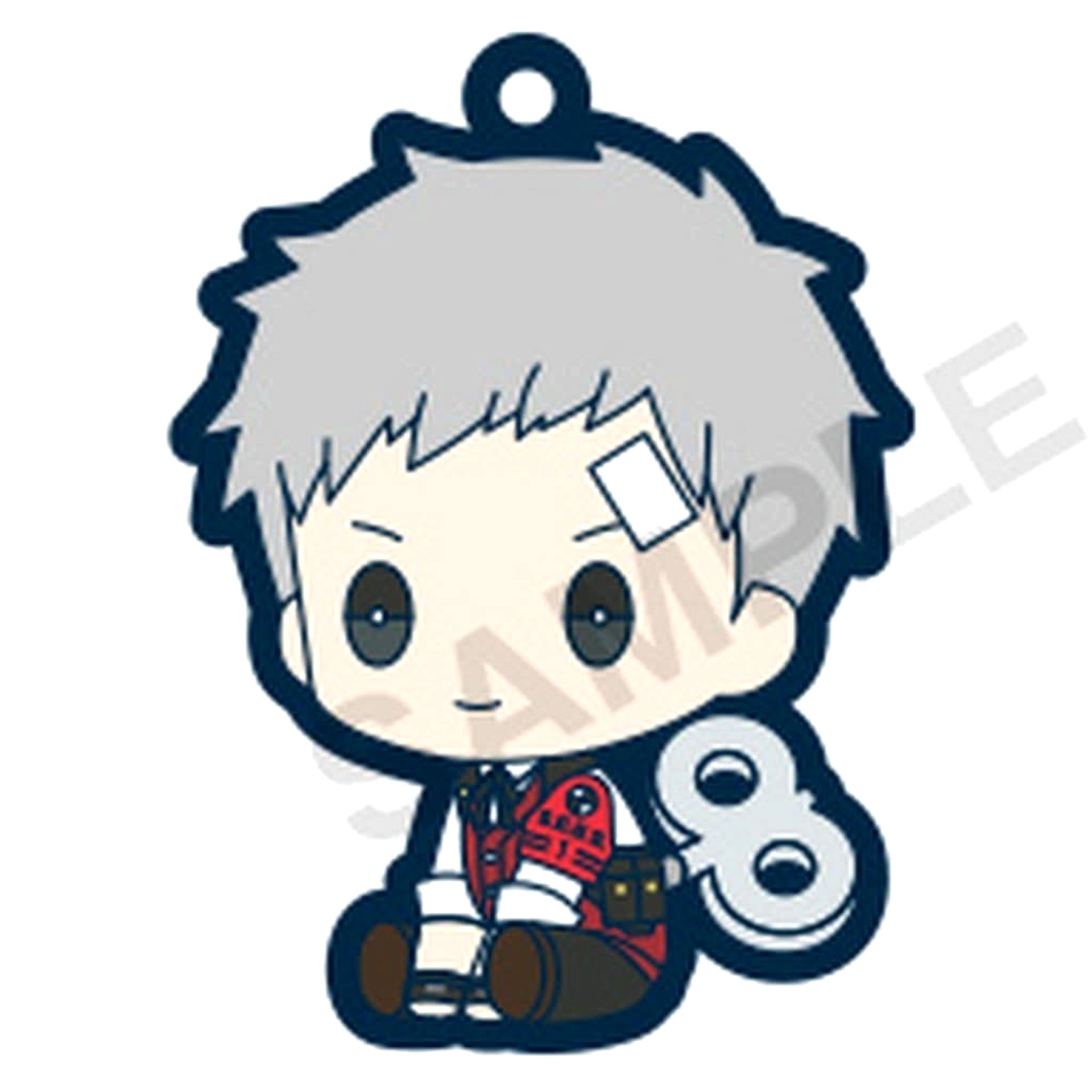Persona 3 Reload Akihiko Sanada Petatto Nejimaki Rubber Strap Keychains [USED]