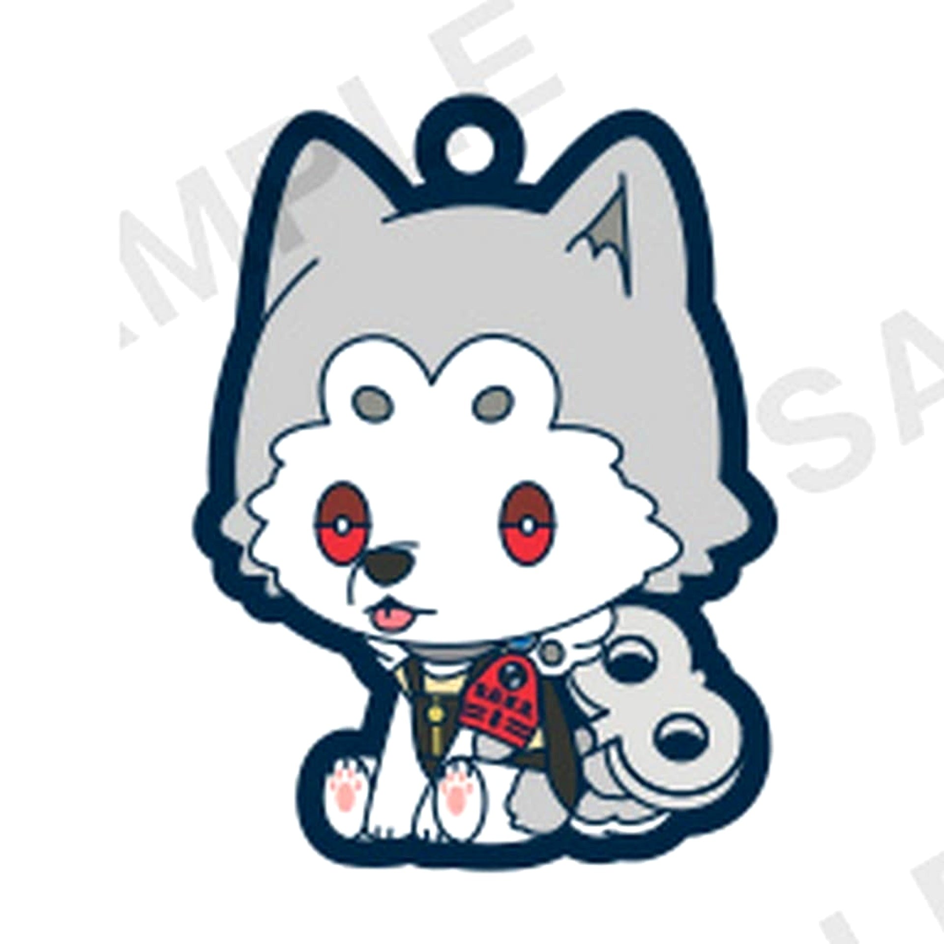 Persona 3 Reload Koromaru Petatto Nejimaki Rubber Strap Keychains [USED]
