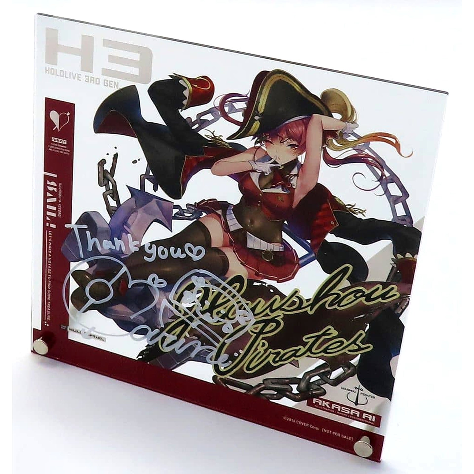 VTuber Hololive Houshou Marine Special Acrylic Panel with Autograph Bonus for Purchasing Marine Houshou ELSA GALUDA-D Marine Edition Acrylic Stands [USED]