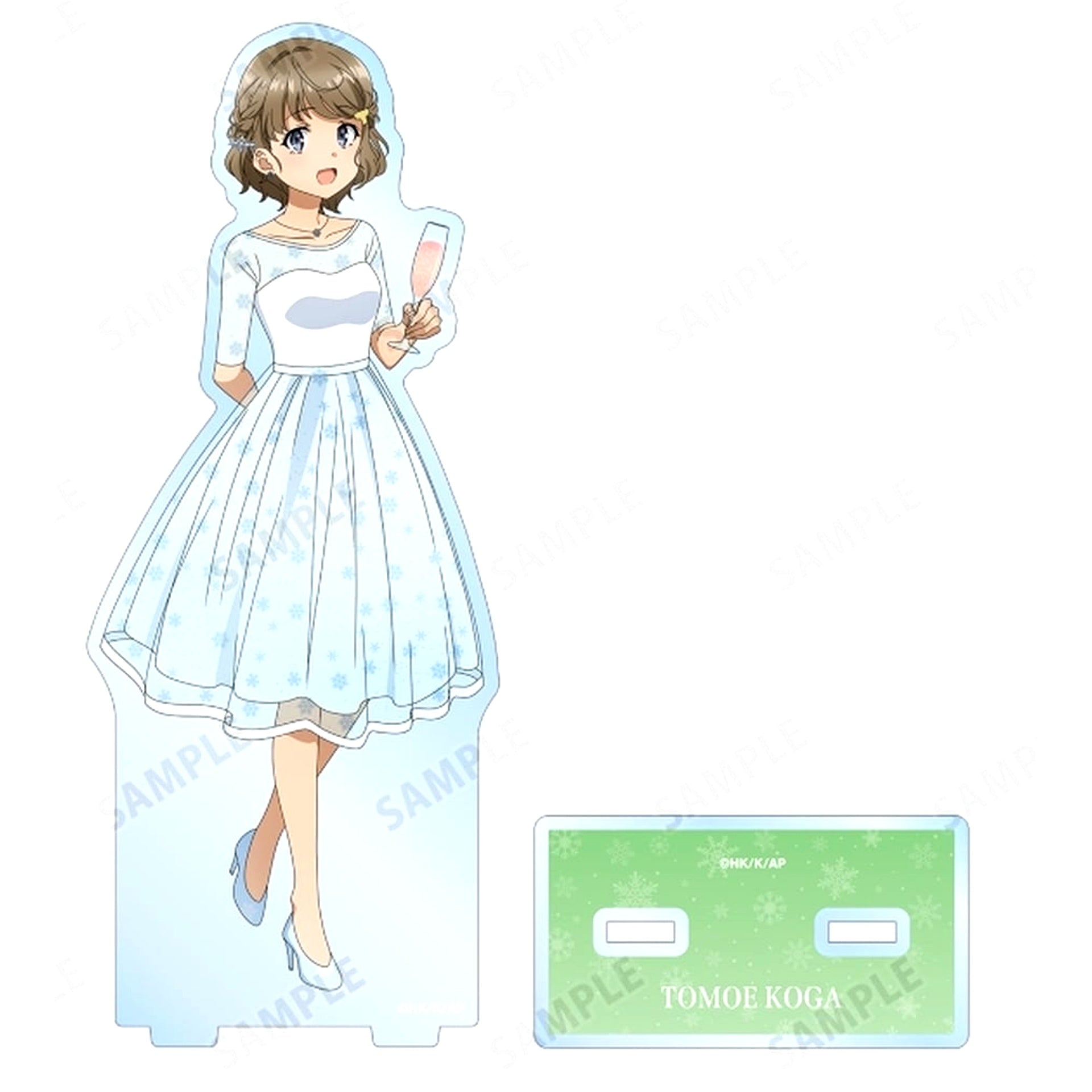 Tomoe Koga Illustration Mai Sakurajima Birthday Ver. Big Acrylic Stand Rascal Does Not Dream of a Birthday Girl in Animate [USED]