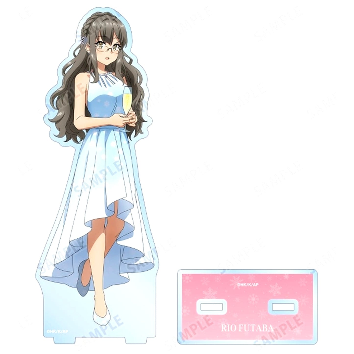 Rio Futaba Illustration Mai Sakurajima Birthday Ver. Big Acrylic Stand Rascal Does Not Dream of a Birthday Girl in Animate [USED]