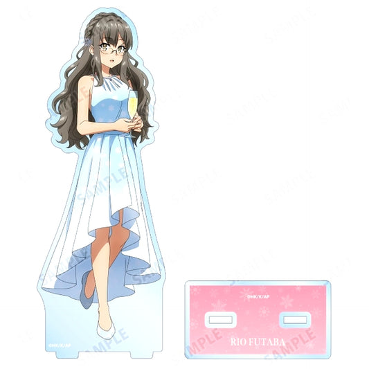 Rio Futaba Illustration Mai Sakurajima Birthday Ver. Big Acrylic Stand Rascal Does Not Dream of a Birthday Girl in Animate [USED]