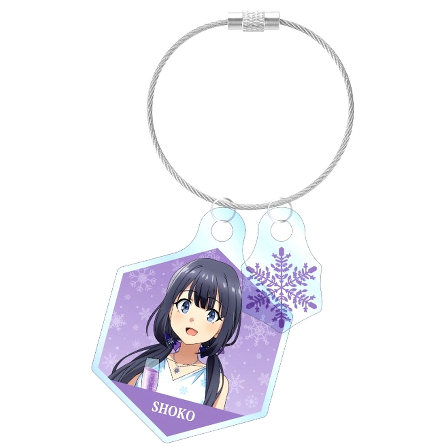 Shoko Makinohara Mai Sakurajima Birthday ver Illustration Double Wire Acrylic Keychain Rascal Does Not Dream of a Birthday Girl in Animate [USED]