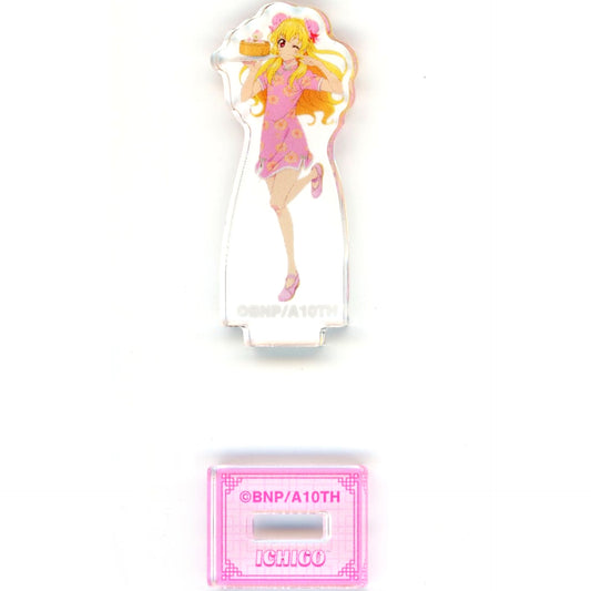 Ichigo Hoshimiya China Dress Ver. Illustration Aikatsu! 10th Story Mirai e no Starway Trading Mini Acrylic Stand Animate Fair [USED]