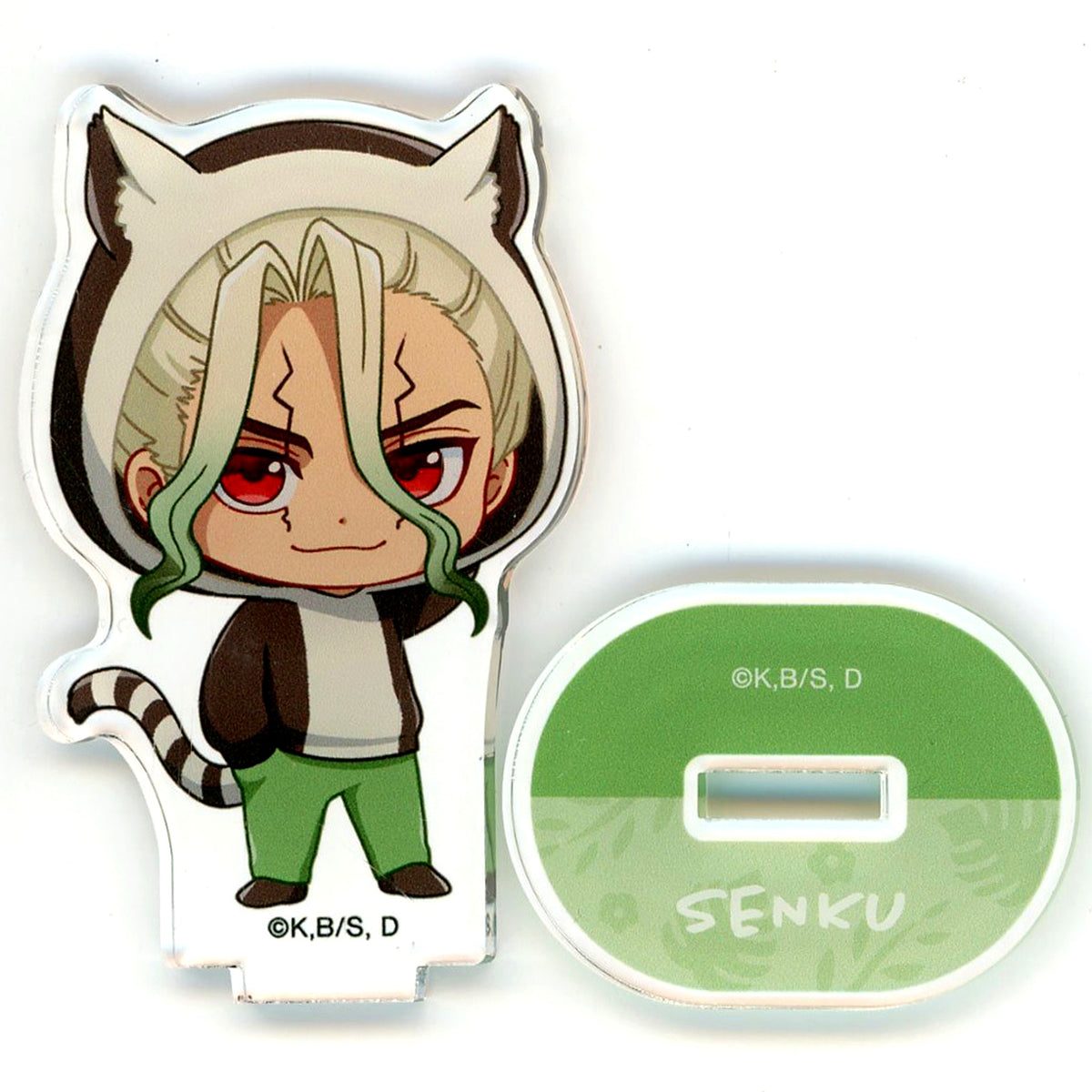 Senku Ishigami Dr. STONE x Tobu Zoo Trading Chibi Character Acrylic Stand Animal Hoodie Ver. [USED]