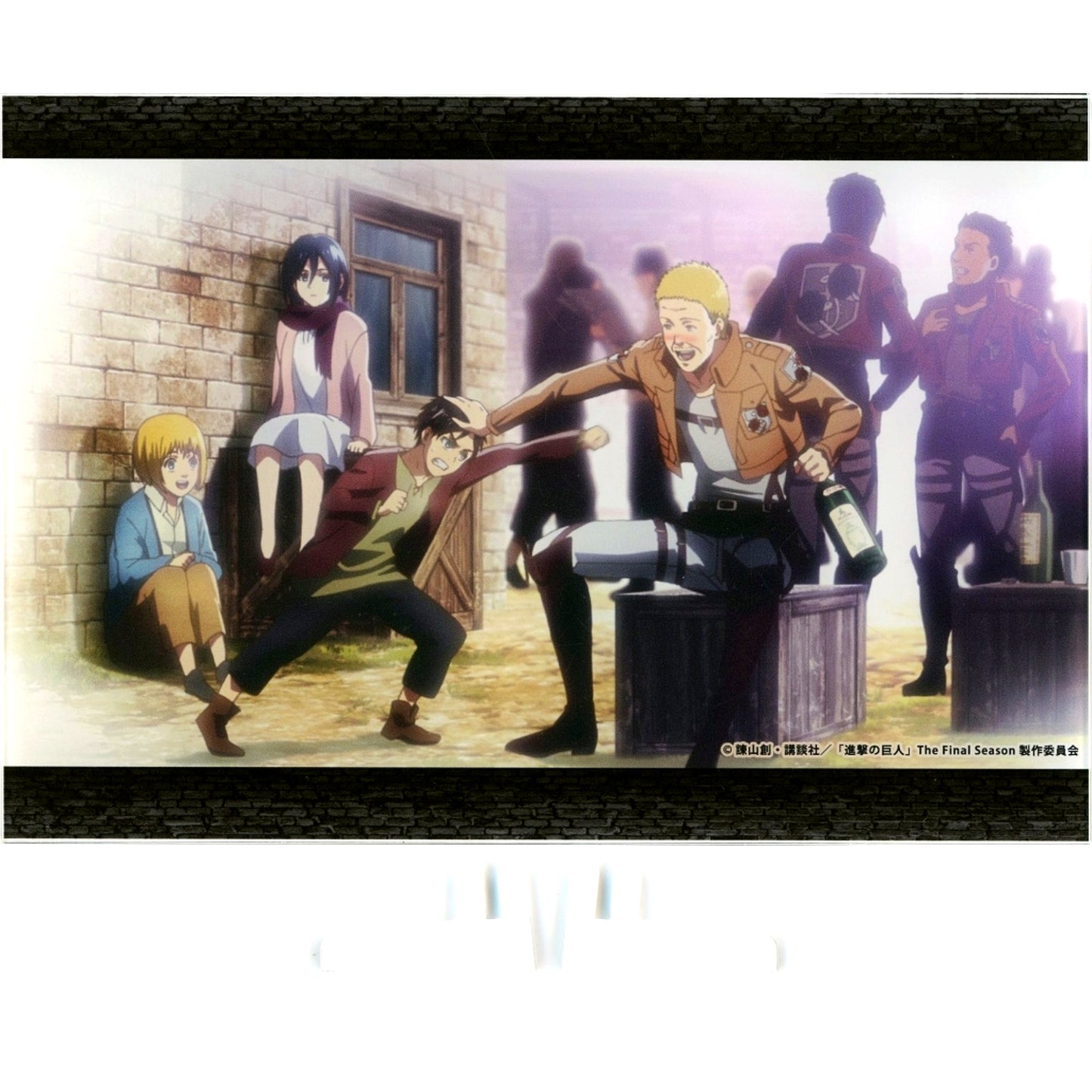 Hannes & Eren & Mikasa & Armin Attack on Titan G Scene Acrylic Art Board Vol.1 [USED]