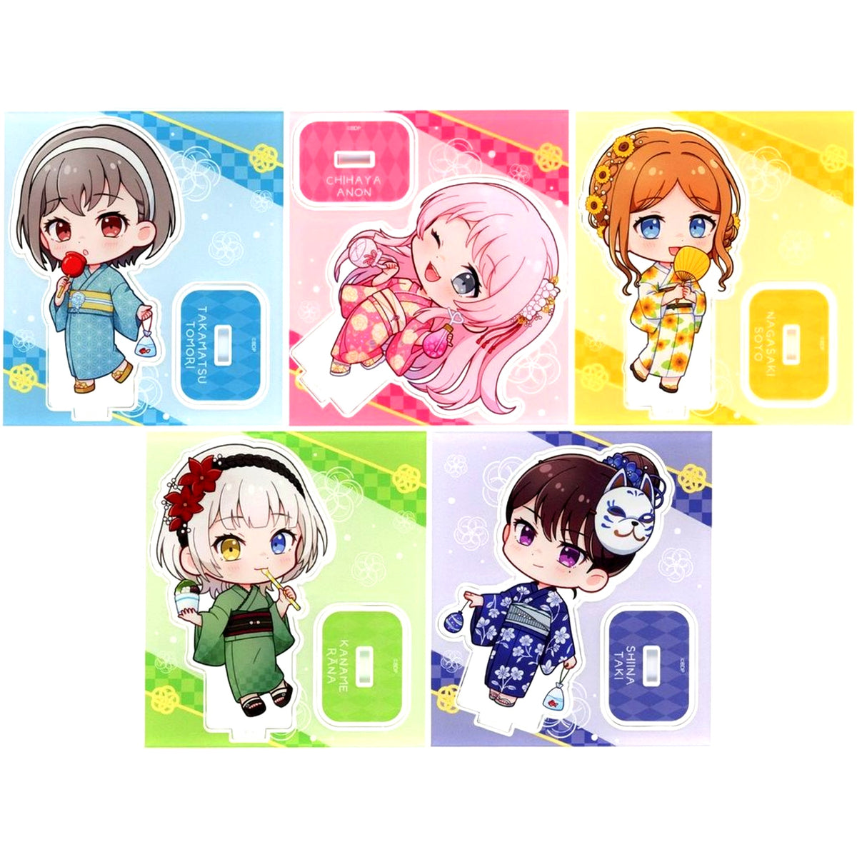 Set of 5 BanG Dream! It's MyGO!!!!! Summer Festival in Ikebukuro Trading Mini Character Acrylic Stand [USED]