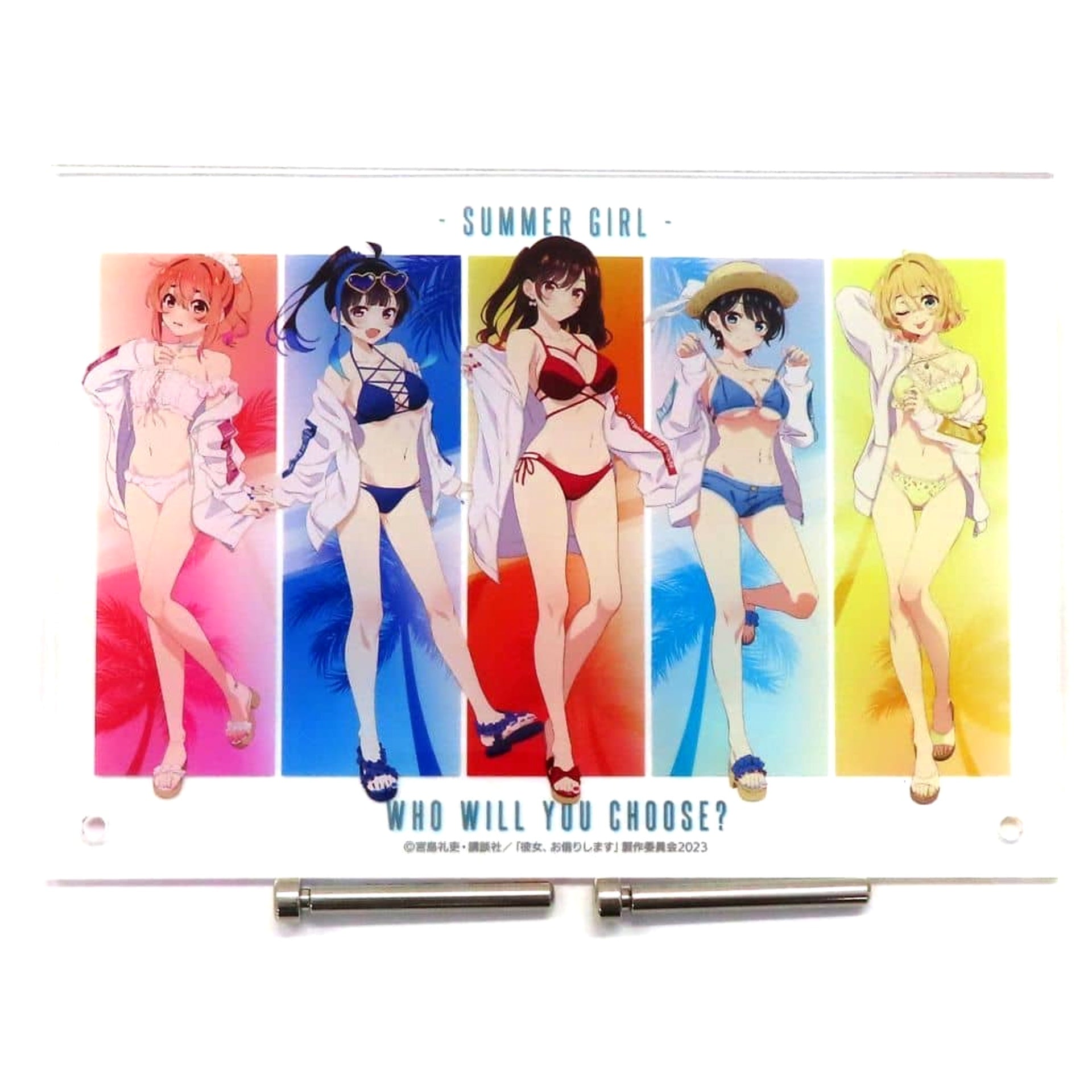 Rent-a-Girlfriend Chizuru Ichinose & Others arti-mate A5 Acrylic Panel Original Illustration Swimsuit Ver. Acrylic Stands [USED]