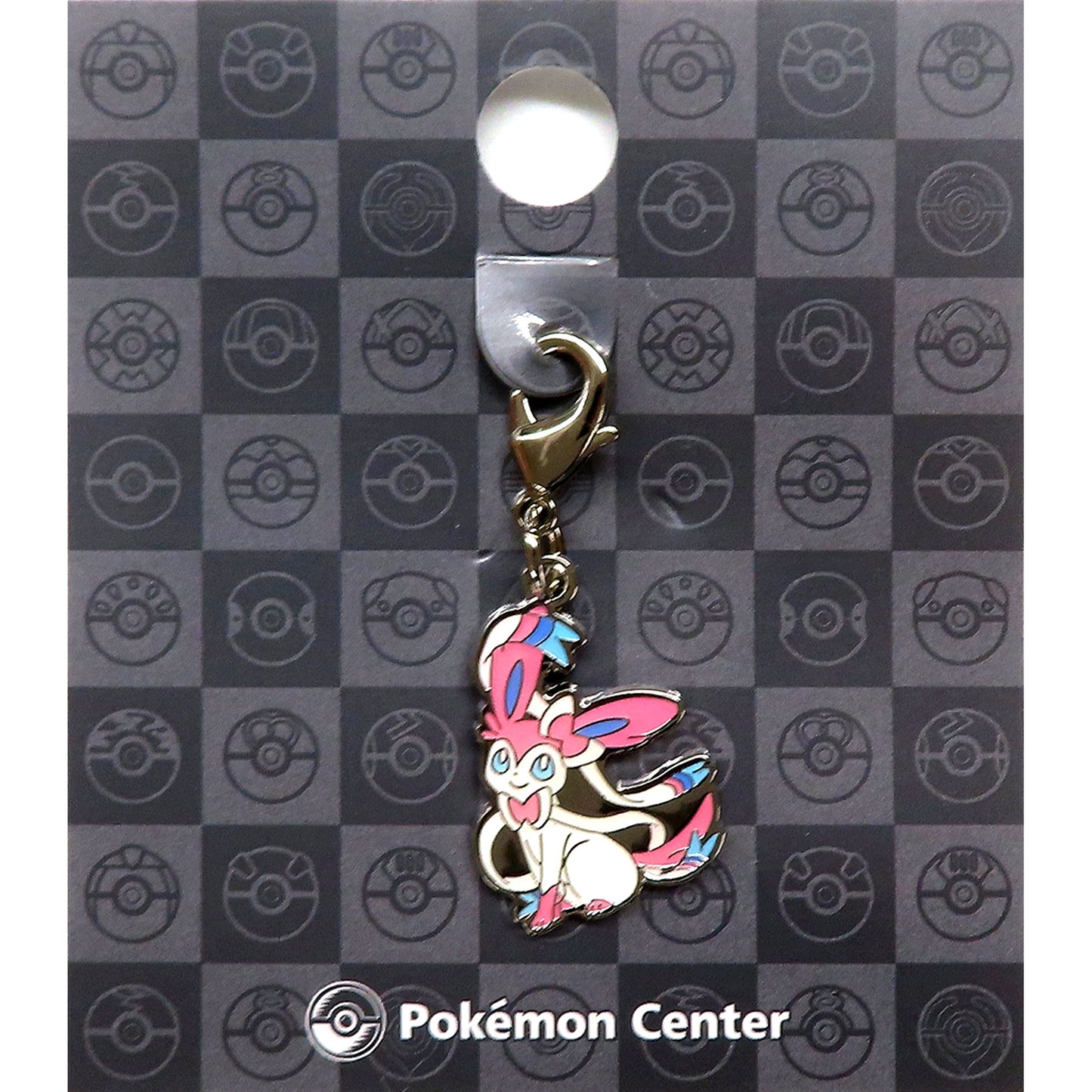 Sylveon Diagonal Pokemon National Pokedex Metal Charm Pokemon Center Limited [USED]