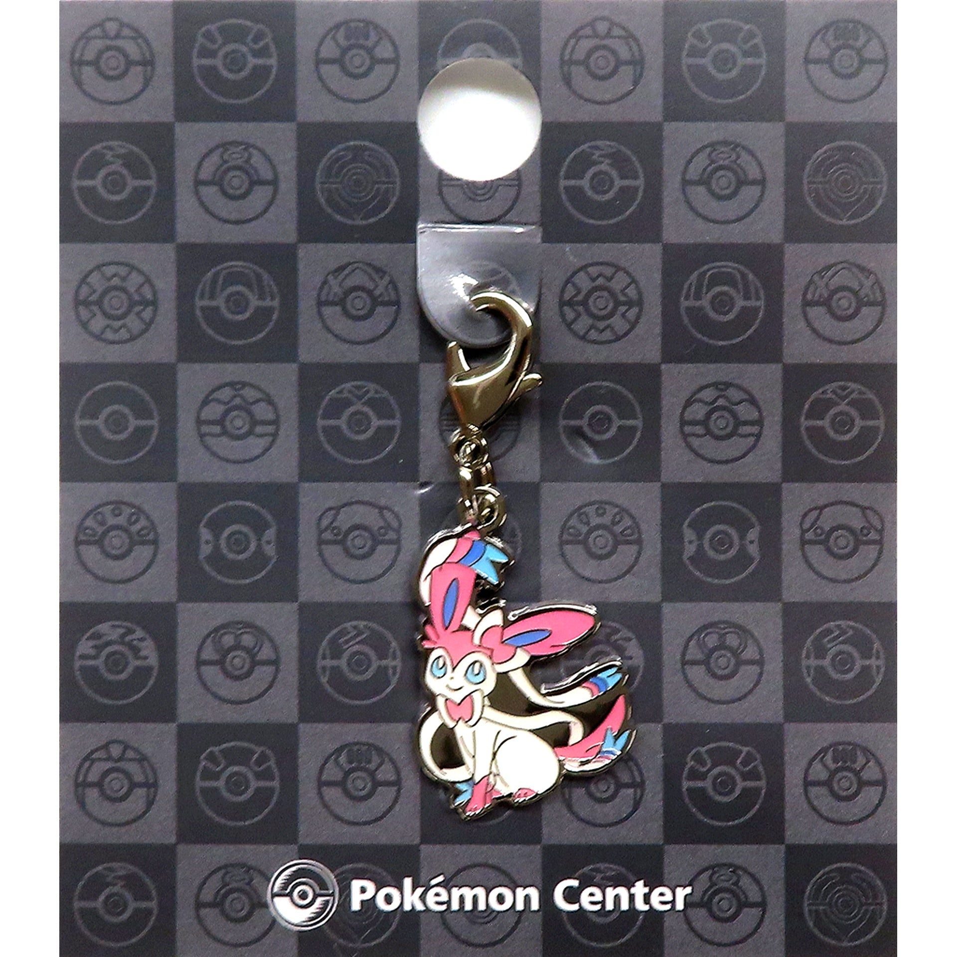 Sylveon Diagonal Pokemon National Pokedex Metal Charm Pokemon Center Limited [USED]