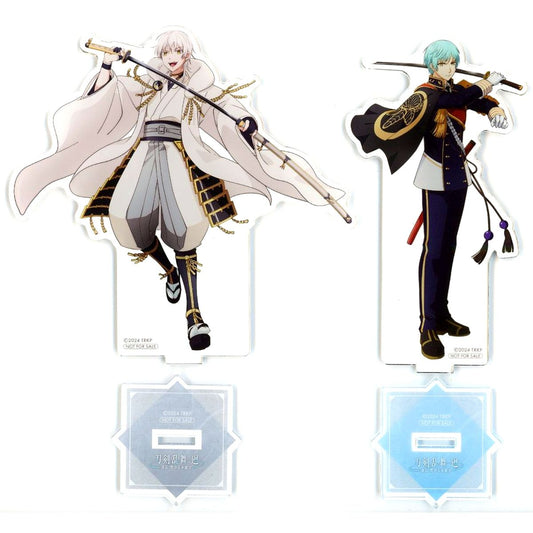 Set of 2 Ichigo Ichie and Tsurumaru Kuninaga Touken Ranbu Kai Kyoden Acrylic Stand Blu-ray / DVD Touken Ranbu Kai: Kyoden Moyuru Honnouji animate Complete Volume Purchase Bonus [USED]