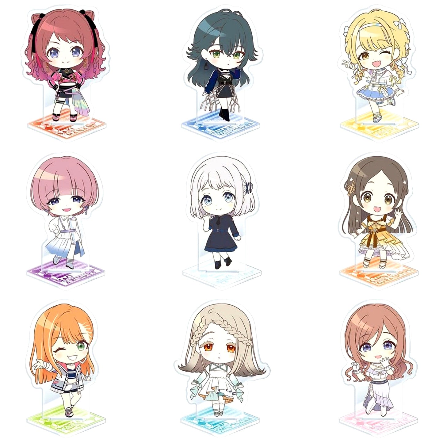 Set of 9 Gakuen Idolmaster Acrylic Stand [USED]