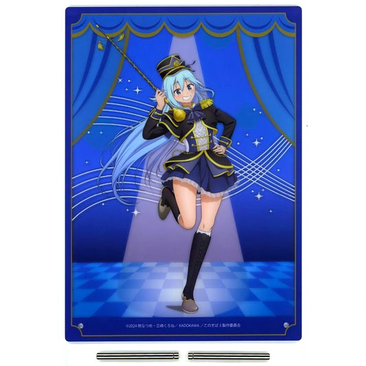 Aqua A Prize Dreamy Kuji KonoSuba 3 Marching BIG Acrylic Board [USED]