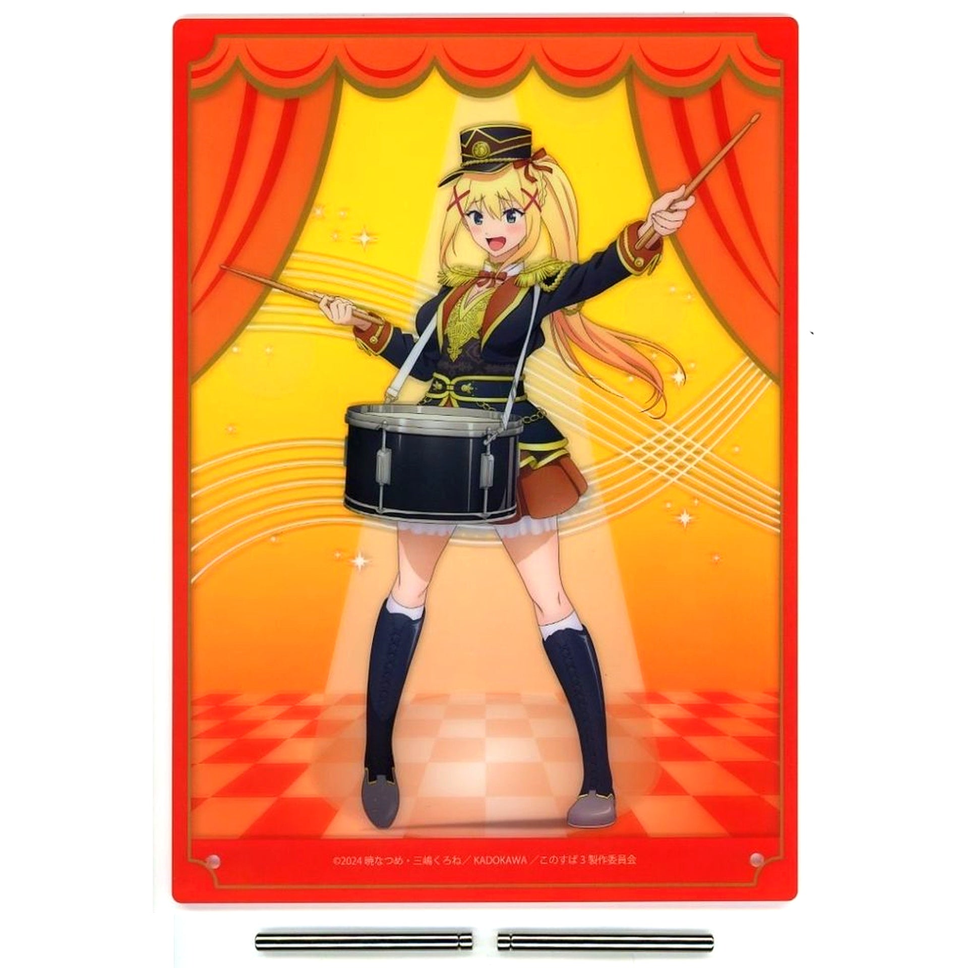 Darkness A Prize Dreamy Kuji KonoSuba 3 Marching BIG Acrylic Board [USED]